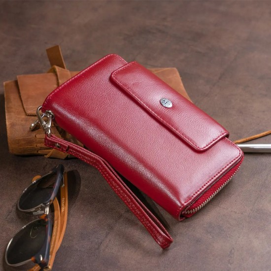 Женский кошелек из натуральной кожи ST Leather 19341 бордовый