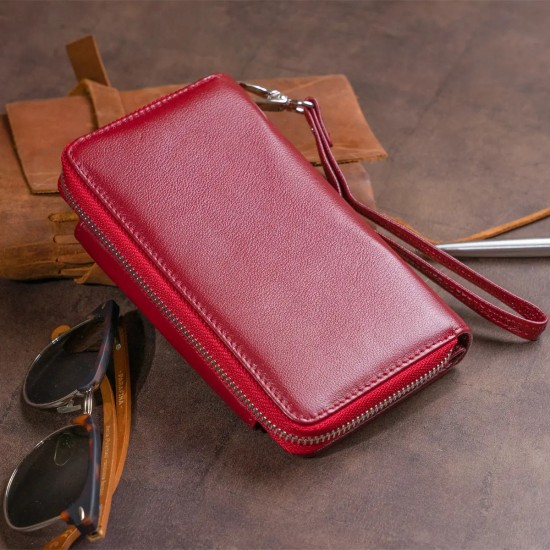 Жіночий гаманець з натуральної шкіри ST Leather 19341 бордовий