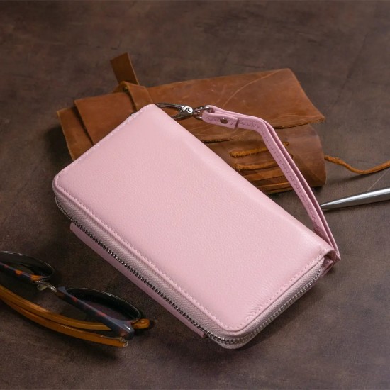 Жіночий гаманець з натуральної шкіри ST Leather 19344 рожевий