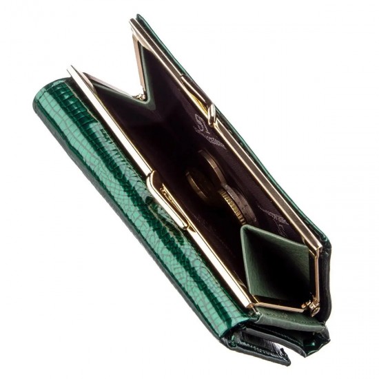 Жіночий гаманець з натуральної шкіри ST Leather 18914 зелений