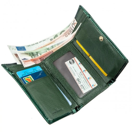 Жіночий гаманець з натуральної шкіри ST Leather 18914 зелений