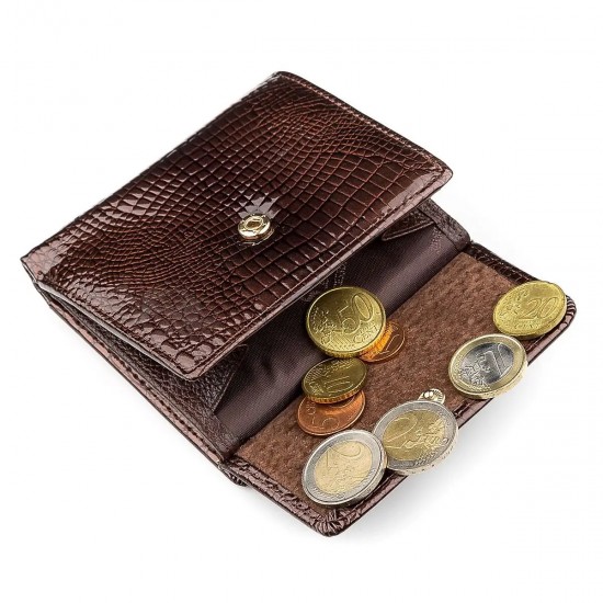 Жіночий гаманець із натуральної шкіри ST Leather 18354 коричневий
