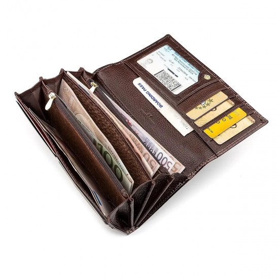 Жіночий гаманець із натуральної шкіри ST Leather 18391 (S2001A) коричневий
