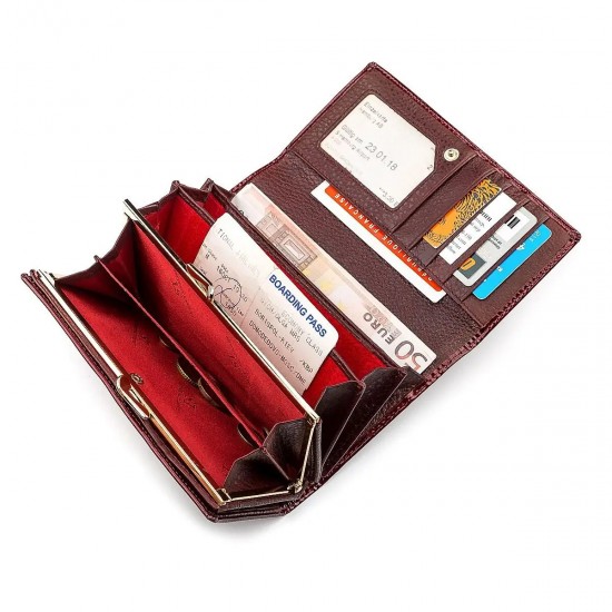 Женский кошелек из натуральной кожи ST Leather 18429 (S8001A) бордовый