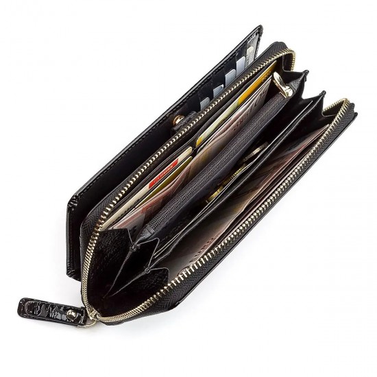 Жіночий гаманець із натуральної шкіри ST Leather 18437 (S7001A) чорний