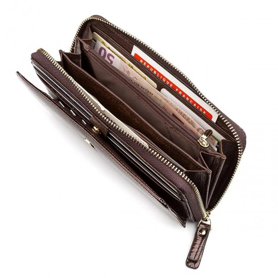 Жіночий гаманець із натуральної шкіри ST Leather 18438 (S7001A) коричневий