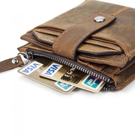 Чоловічий гаманець з натуральної шкіри Vintage 14689 коричневий