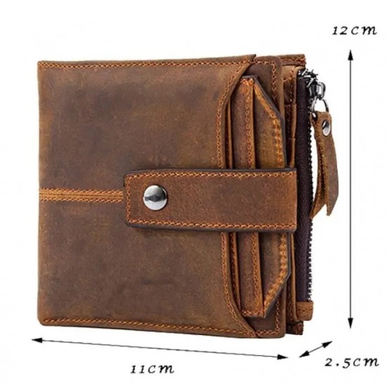 Чоловічий гаманець з натуральної шкіри Vintage 14689 коричневий