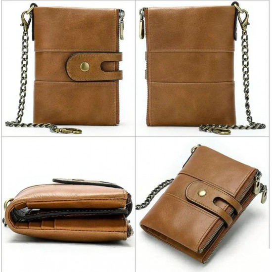 Чоловічий гаманець із натуральної шкіри Vintage 14681 світло-коричневий