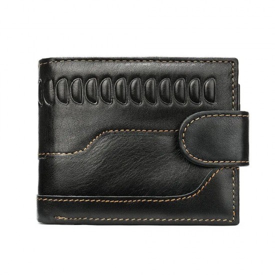 Чоловічий гаманець із натуральної шкіри Vintage 20234 чорний