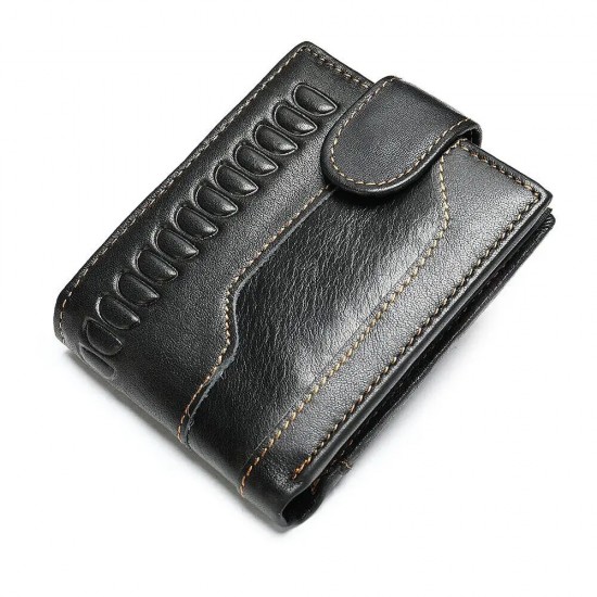 Мужской кошелек из натуральной кожи Vintage 20234 черный