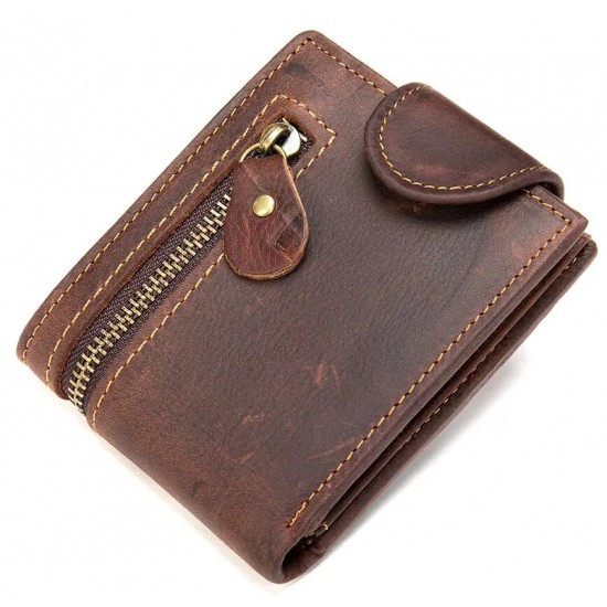 Мужской кошелек из натуральной кожи Vintage 20239 коричневый