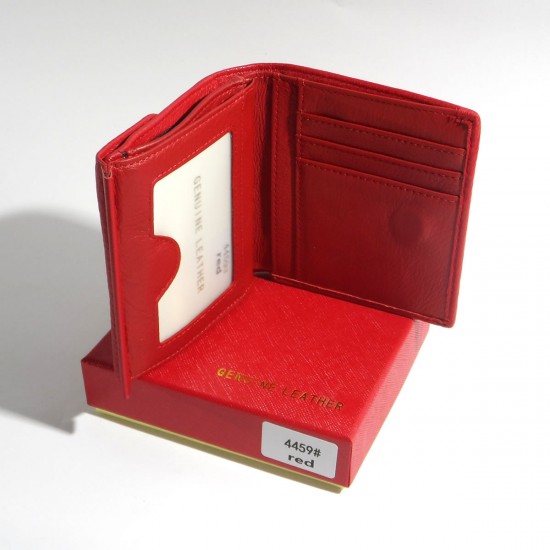 Женский кошелек из натуральной кожи на магнитах LARGONI 4459 красный