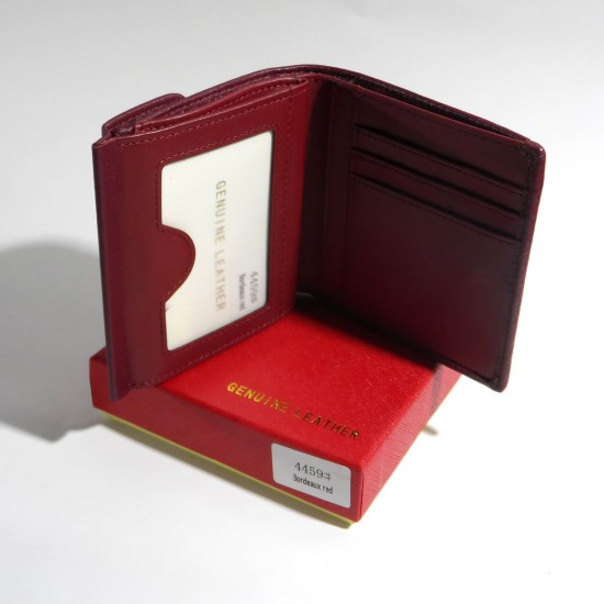 Жіночий гаманець з натуральної шкіри на магнітах LARGONI 4459 бордовий