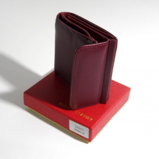 Женский кошелек из натуральной кожи на магнитах LARGONI 4459 бордовый