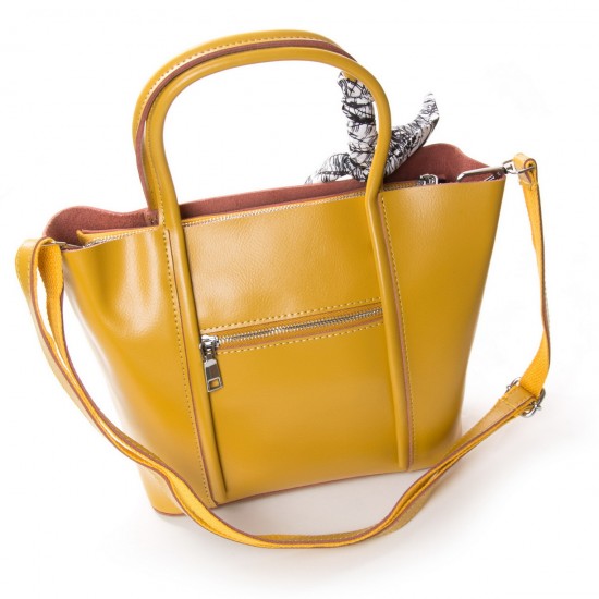 Жіноча сумка з натуральної шкіри ALEX RAI 42-9712 жовтий