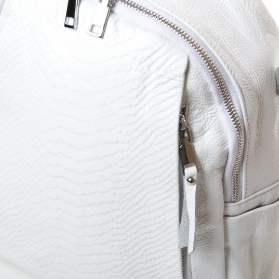 Женский рюкзак из натуральной кожи ALEX RAI 28-8907-9 белый