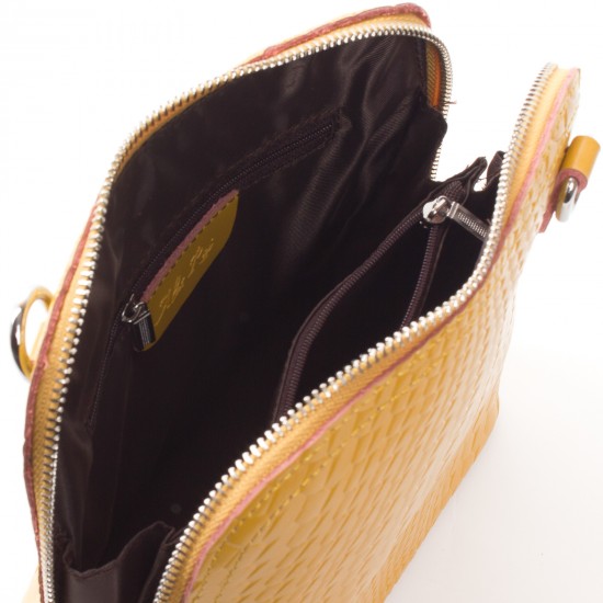 Жіноча сумочка-клатч з натуральної шкіри ALEX RAI 33-8803 жовтий