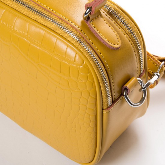 Жіноча сумочка з натуральної шкіри ALEX RAI 39-2233 жовтий