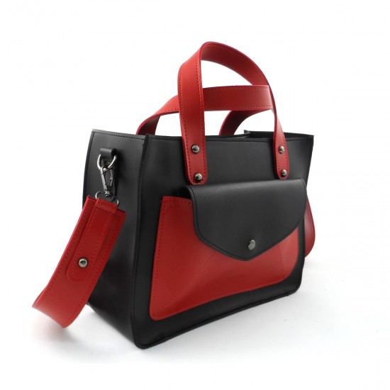 Женская модельная сумка LARGONI 1981 черный + красный 