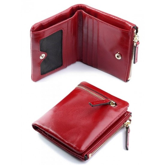 Жіночий гаманець з натуральної шкіри LARGONI D-3105 червоний