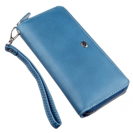 Женский кошелек из натуральной кожи ST Leather 18934 голубой