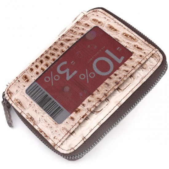 Жіночий гаманець з натуральної шкіри KARYA 20974 бежевий