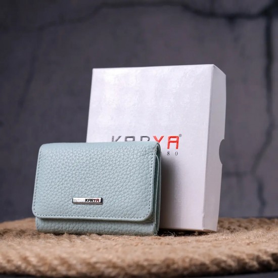 Жіночий гаманець з натуральної шкіри KARYA 21319 бірюзовий