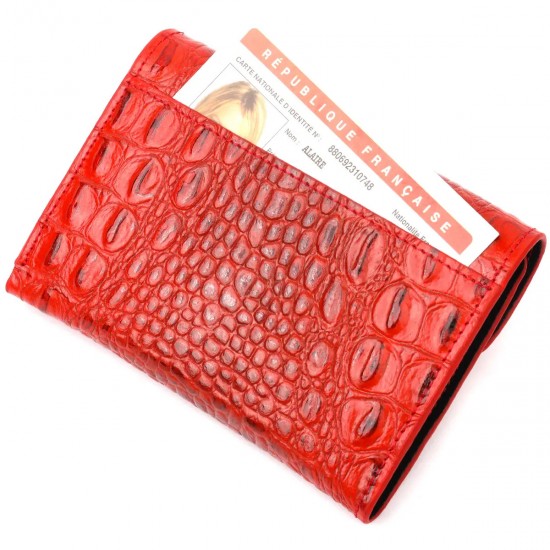 Жіночий гаманець з натуральної шкіри KARYA 21072 оранжевий