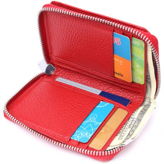 Жіночий гаманець з натуральної шкіри KARYA 21342 червоний
