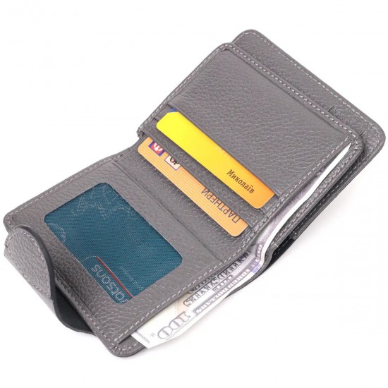 Жіночий гаманець з натуральної шкіри KARYA 21349 сірий