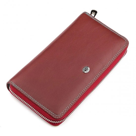 Жіночий гаманець з натуральної шкіри ST Leather 18379 (SB71) бордовий