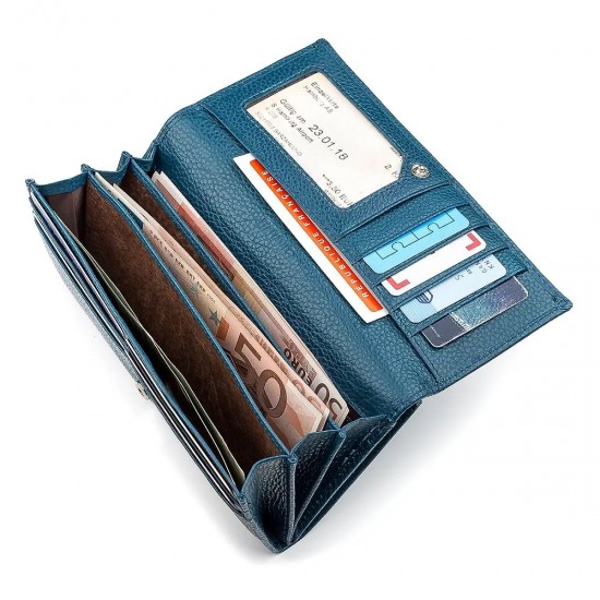 Жіночий гаманець з натуральної шкіри ST Leather 18402 (ST1518) блакитний