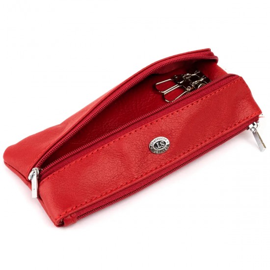 Жіночий гаманець-ключниця з натуральної шкіри ST Leather 19347 червоний