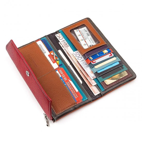 Жіночий гаманець з натуральної шкіри ST Leather 18406 (SB42-2) червоний