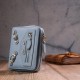 Жіночий гаманець із натуральної шкіри Guxilai 19421 блакитний