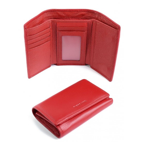 Жіночий гаманець з натуральної шкіри на магнітах LARGONI 9900 червоний