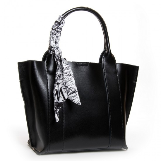 Женская сумка из натуральной кожи на три отделения ALEX RAI 3205 черный