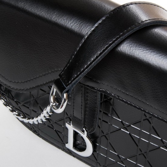 Женская каркасная сумка из натуральной кожи ALEX RAI 44-9386 черный