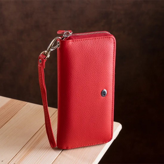 Жіночий гаманець з натуральної шкіри ST Leather 18931 червоний