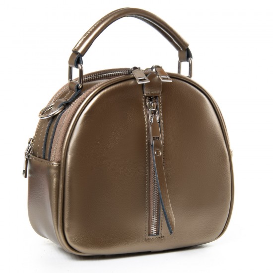 Жіноча сумочка-рюкзак з натуральної шкіри ALEX RAI P50 339 золотий