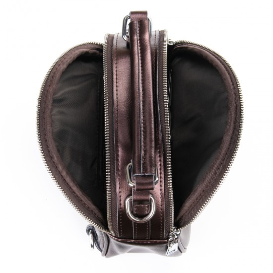 Женская сумочка-рюкзак из натуральной кожи ALEX RAI P50 339 кофейный