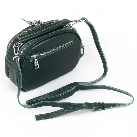 Женская сумочка из натуральной кожи на два отделения ALEX RAI 8758-9 зеленый