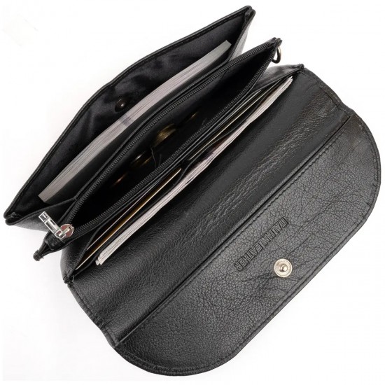 Жіночий гаманець-клатч з натуральної шкіри ST Leather 19316 чорний