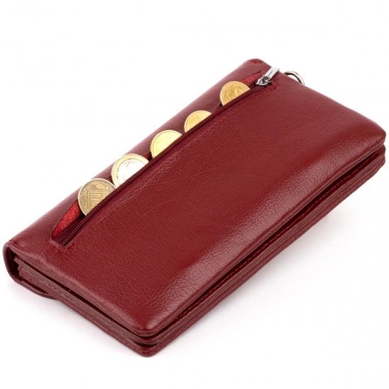 Женский кошелек-клатч из натуральной кожи ST Leather 19318 бордовый