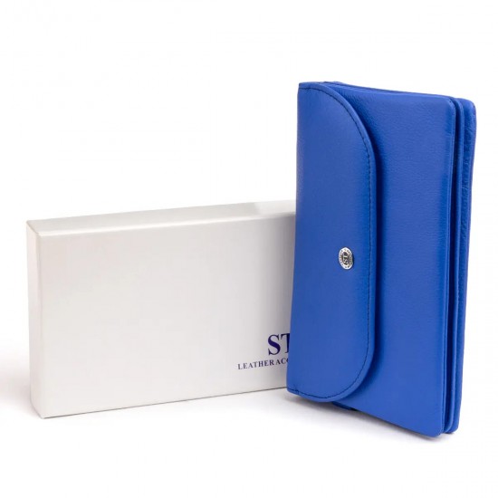 Жіночий гаманець-клатч з натуральної шкіри ST Leather 19319 синій