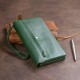 Жіночий гаманець-клатч з натуральної шкіри ST Leather 19320 зелений