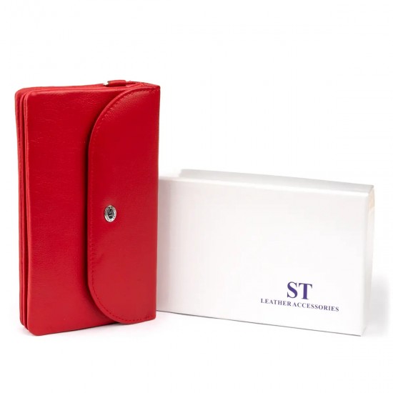 Жіночий гаманець-клатч з натуральної шкіри ST Leather 19321 червоний