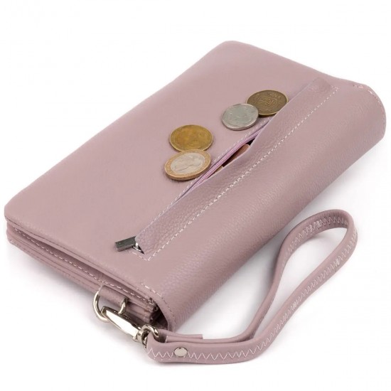 Женский кошелек-клатч из натуральной кожи ST Leather 19322 лиловый