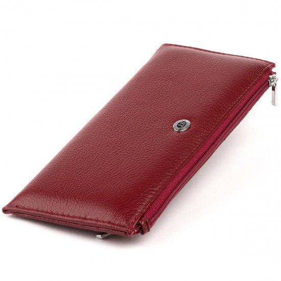 Жіночий гаманець з натуральної шкіри ST Leather 19326 бордовий